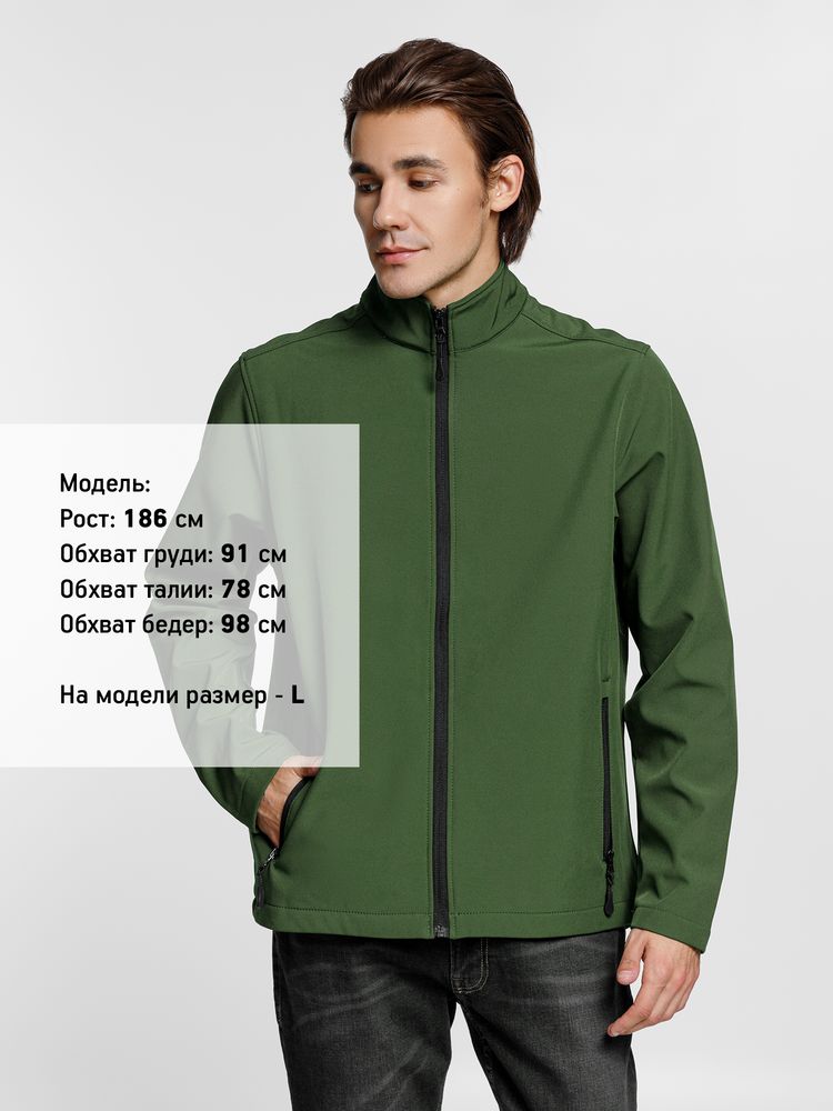 Куртка софтшелл мужская Race Men, темно-зеленая / Миниатюра модельного (1000)