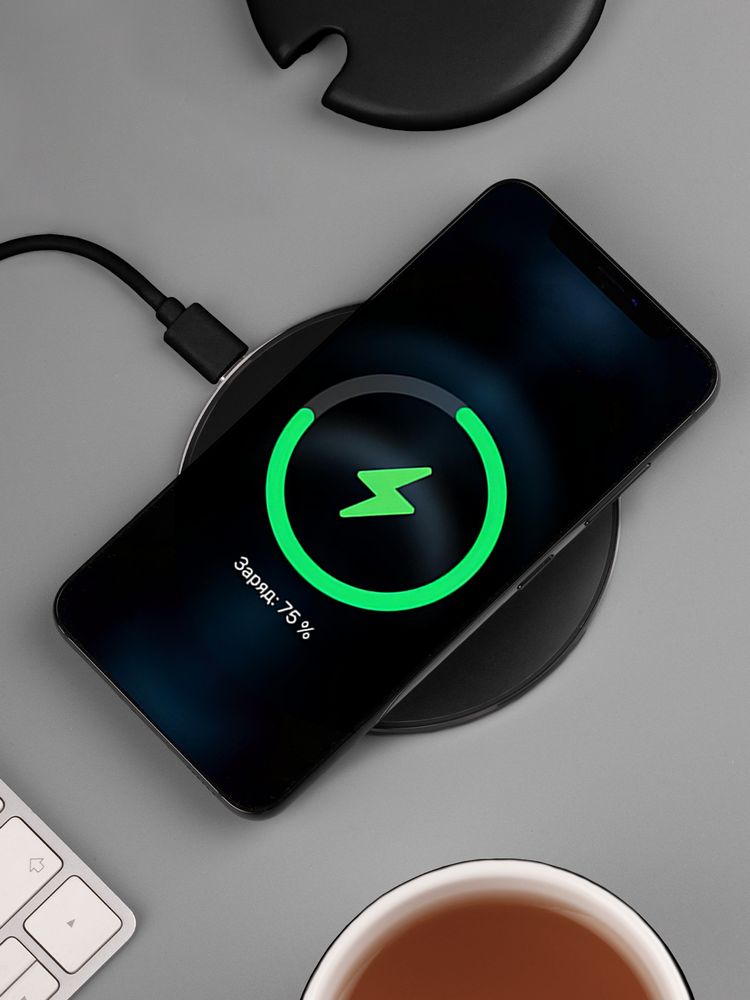 Кружка с подогревом и беспроводной зарядкой Dual Base ver. 2.0 matt, черная / Миниатюра имиджевого (1000)