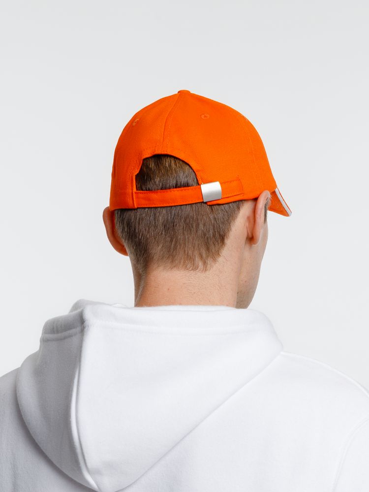 Бейсболка Spiker, оранжевая с белым / Миниатюра модельного (1000)