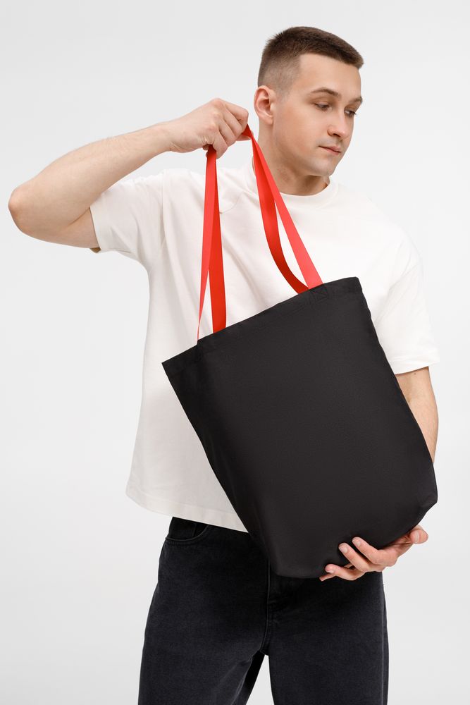 Шопер B5, черный с красными ручками / Миниатюра модельного (1000)