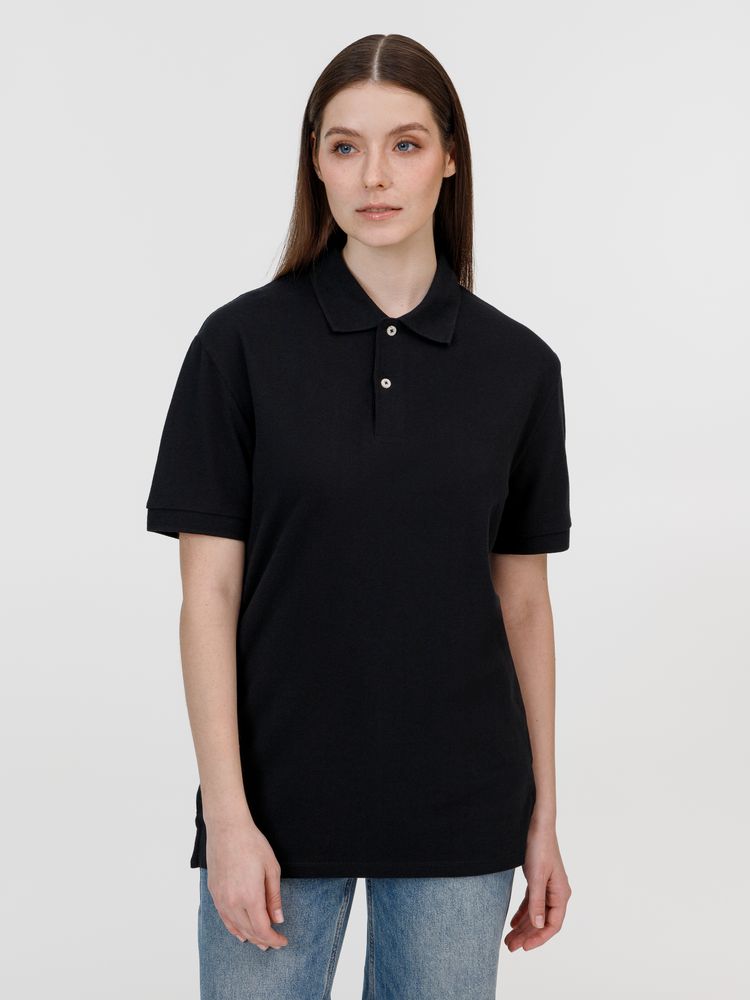 Рубашка поло унисекс Pacific, черная / Миниатюра модельного (1000)