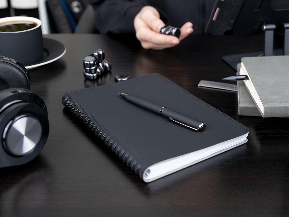 Ручка шариковая Inkish Gunmetal, белая / Миниатюра имиджевого (1000)