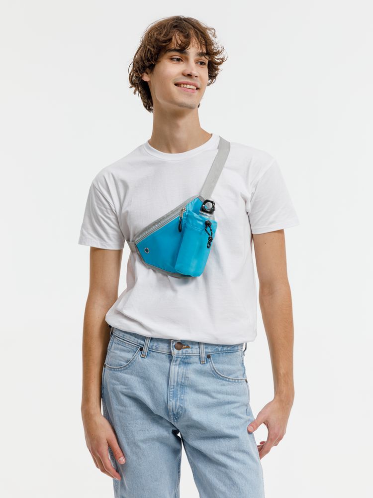 Сумка поясная с отделением для бутылки Waterun, голубая / Миниатюра модельного (1000)