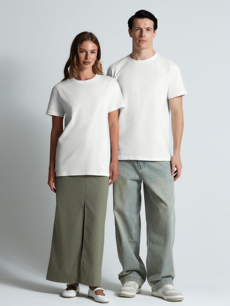 Футболка унисекс T-Bolka 160, белая (белоснежная) / Миниатюра модельного (1000)