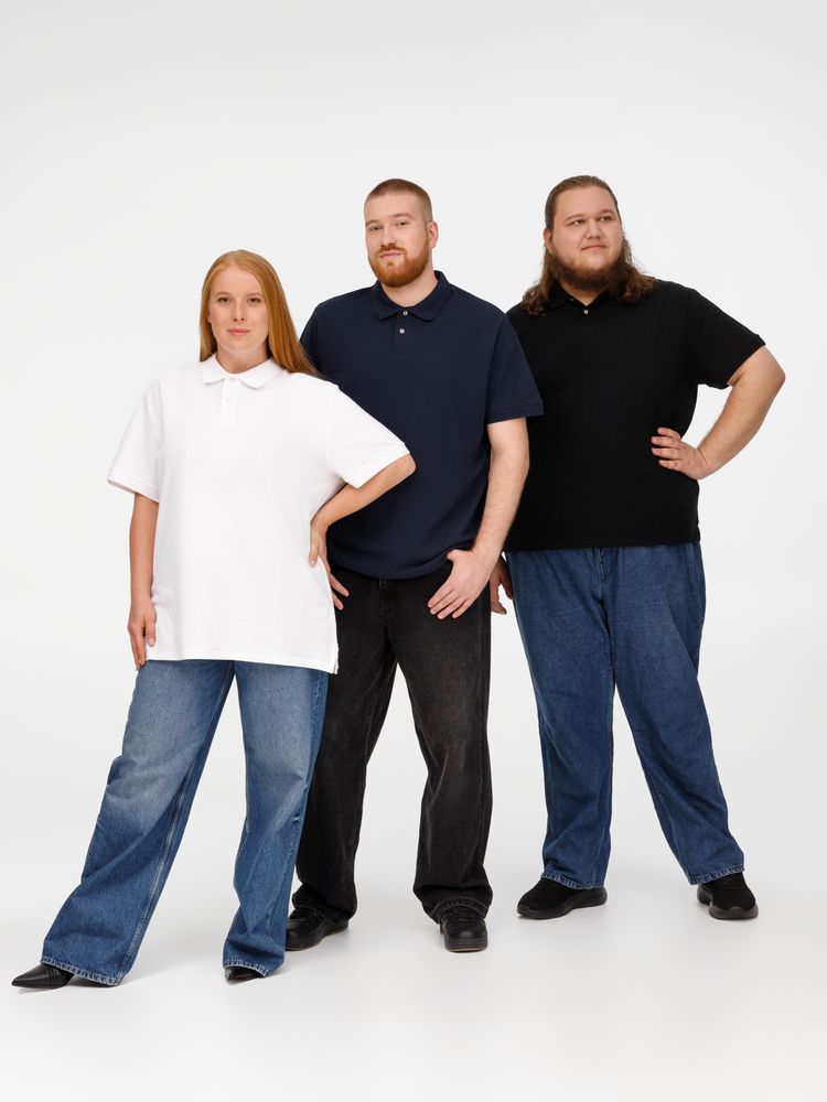 Рубашка поло унисекс Pacific, черная / Миниатюра модельного (1000)