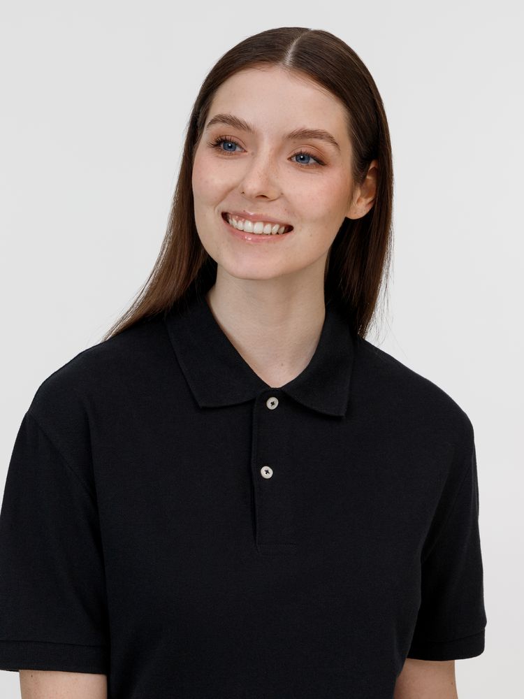 Рубашка поло унисекс Pacific, черная / Миниатюра модельного (1000)