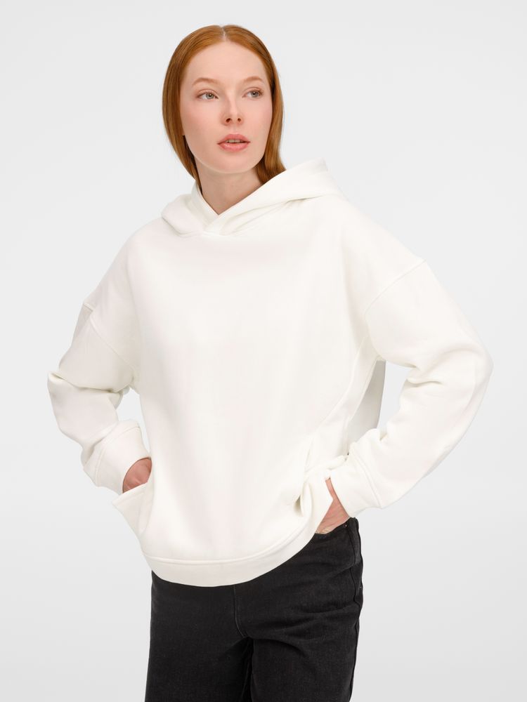Худи оверсайз унисекс Tolla, молочное / Миниатюра модельного (1000)