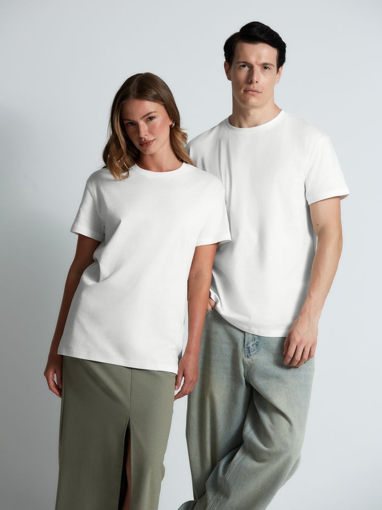 Футболка унисекс T-Bolka 160, белая (белоснежная) / Миниатюра модельного (1000)