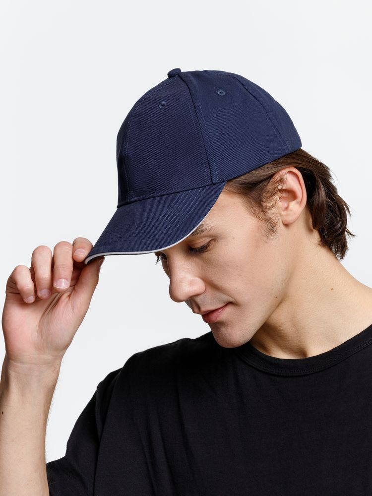 Бейсболка Buffalo, темно-синяя с белым / Миниатюра модельного (1000)