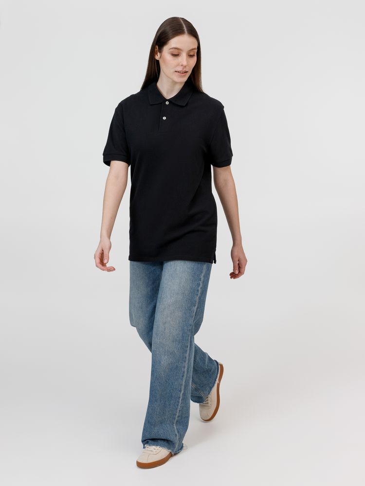 Рубашка поло унисекс Pacific, черная / Миниатюра модельного (1000)