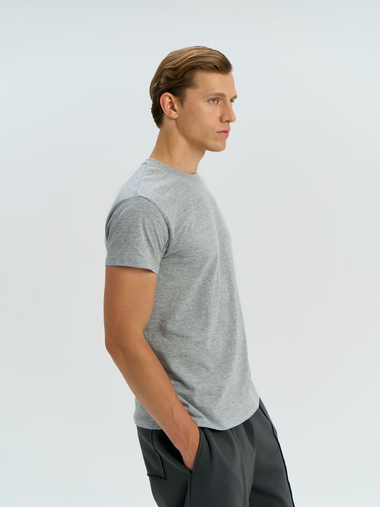 Футболка унисекс Regent 150, серый меланж / Миниатюра модельного (1000)