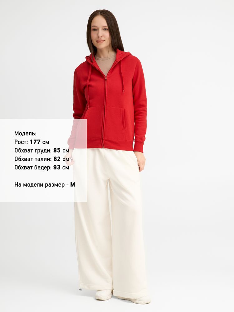 Толстовка женская на молнии с капюшоном Seven Women, красная / Миниатюра модельного (1000)