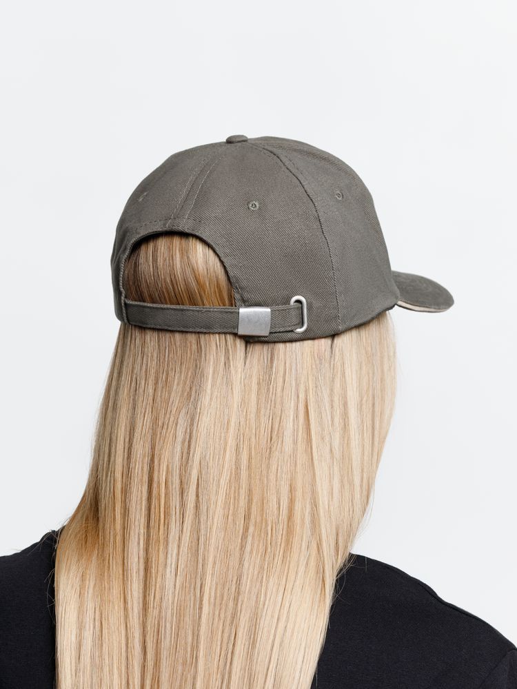 Бейсболка Long Beach, хаки с бежевым / Миниатюра модельного (1000)