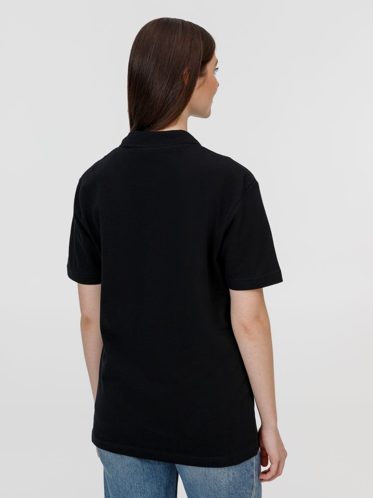 Рубашка поло унисекс Pulse, черная / Миниатюра модельного (1000)