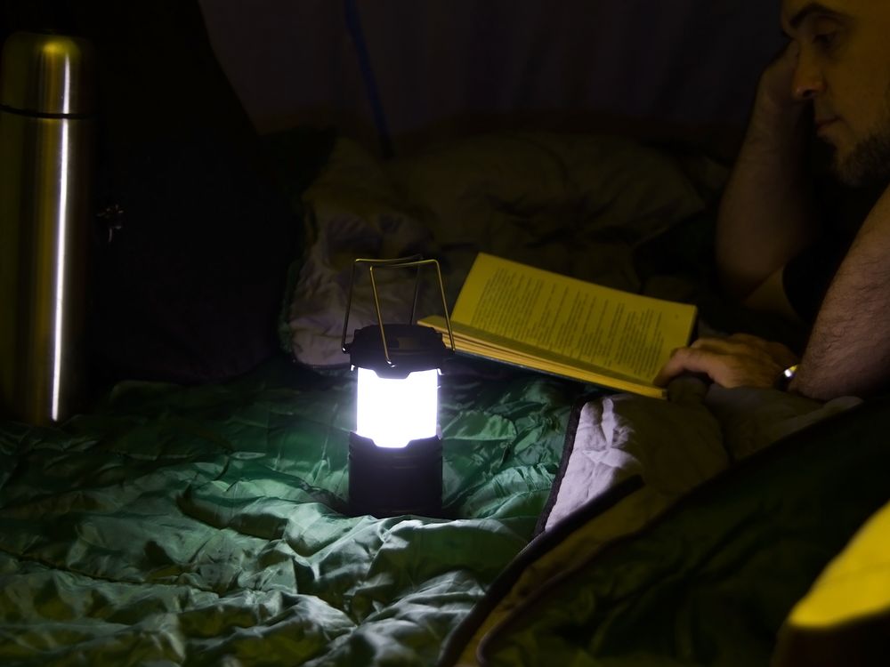 Кемпинговый фонарь с имитацией пламени Lindau Flame, черный / Миниатюра имиджевого (1000)