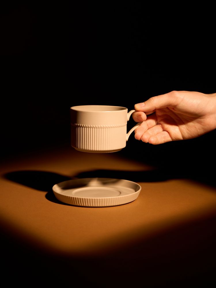 Чайная пара Pastello Moderno, бежевая / Миниатюра имиджевого (1000)