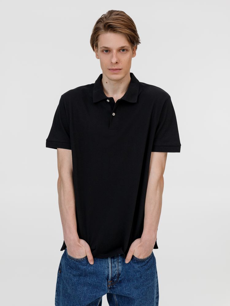 Рубашка поло унисекс Pacific, черная / Миниатюра модельного (1000)