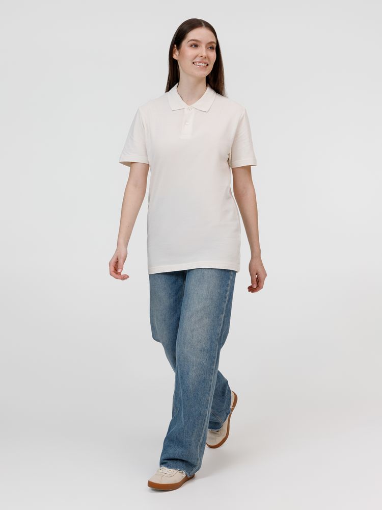 Рубашка поло унисекс Pulse, молочно-белая / Миниатюра модельного (1000)