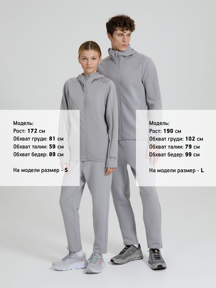 Куртка с капюшоном унисекс Begi, серая / Миниатюра модельного (1000)