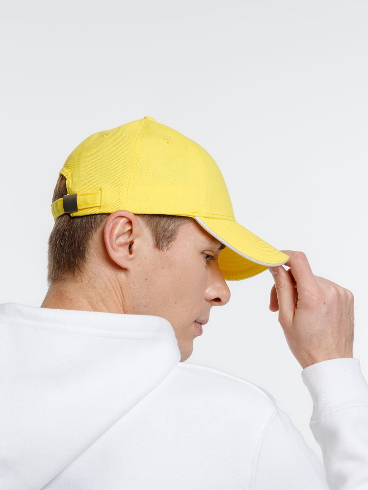 Бейсболка Spiker, желтая с белым / Миниатюра модельного (1000)