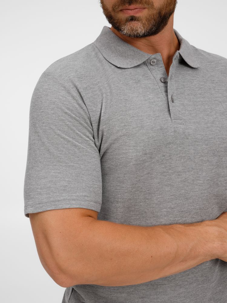 Рубашка поло унисекс Tervise, серый меланж / Миниатюра модельного (1000)