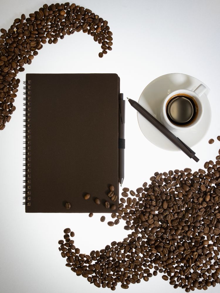 Блокнот на спирали Coffeist, коричневый / Миниатюра имиджевого (1000)