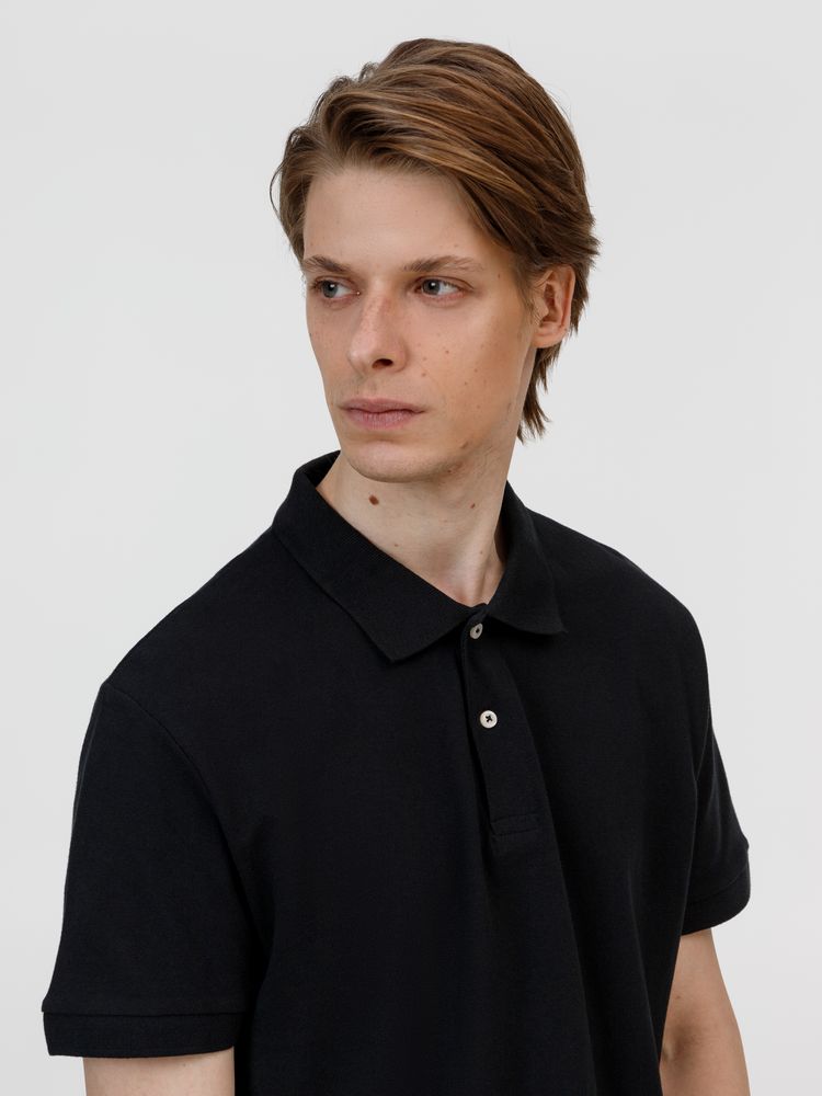 Рубашка поло унисекс Pacific, черная / Миниатюра модельного (1000)