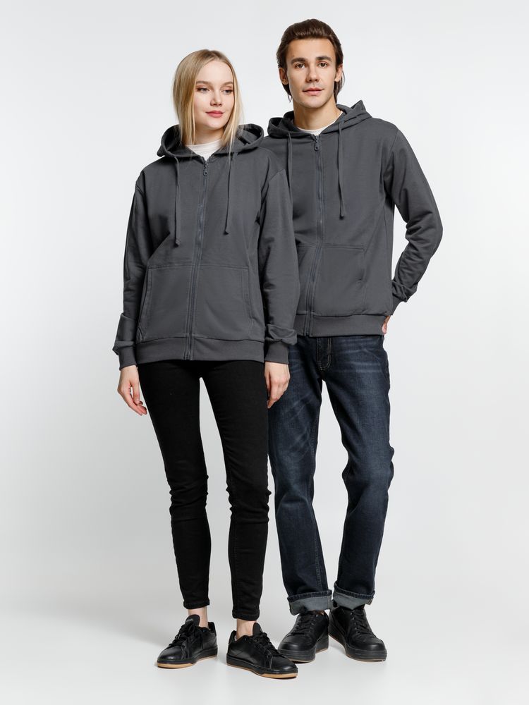 Толстовка на молнии с капюшоном Siverga 2.0, темно-серая (графит) / Миниатюра модельного (1000)