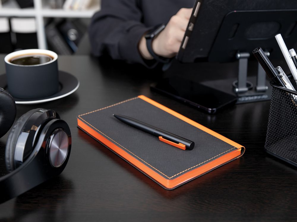 Ручка шариковая Inkolor, черная с темно-синим / Миниатюра имиджевого (1000)