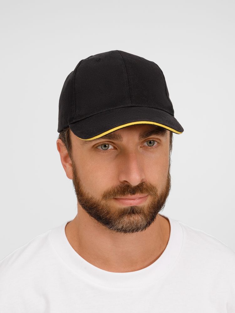 Бейсболка Buffalo, черная с желтым / Миниатюра модельного (1000)