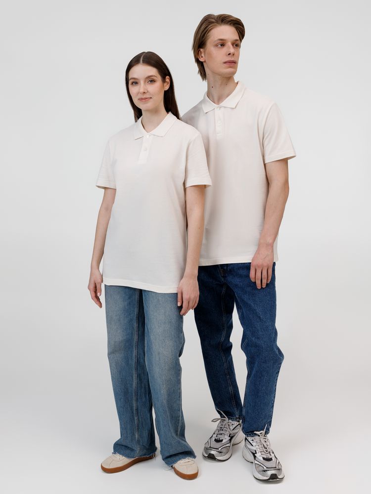 Рубашка поло унисекс Pulse, молочно-белая / Миниатюра модельного (1000)