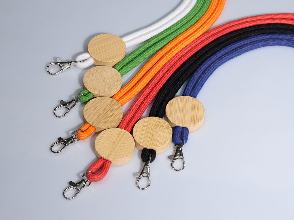 Шнурок для бейджа Tube Wood, оранжевый / Миниатюра имиджевого (1000)