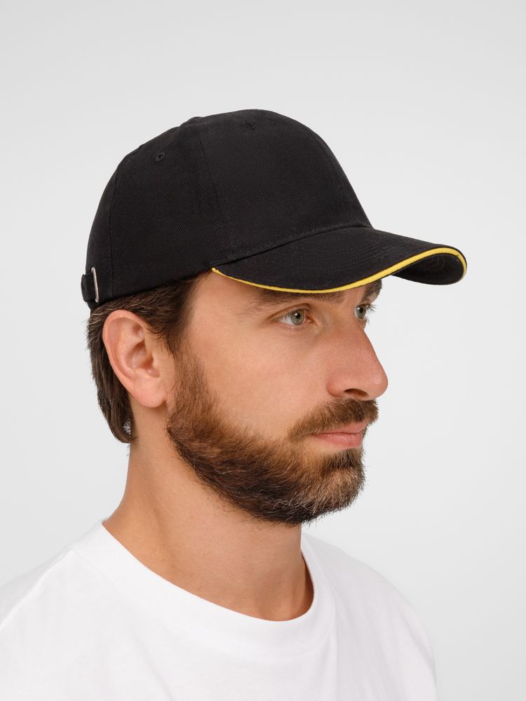 Бейсболка Buffalo, черная с желтым / Миниатюра модельного (1000)