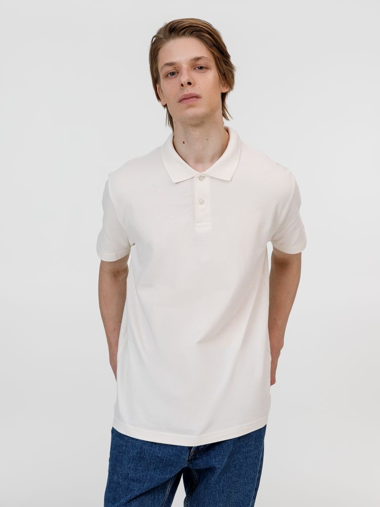 Рубашка поло унисекс Pulse, молочно-белая / Миниатюра модельного (1000)