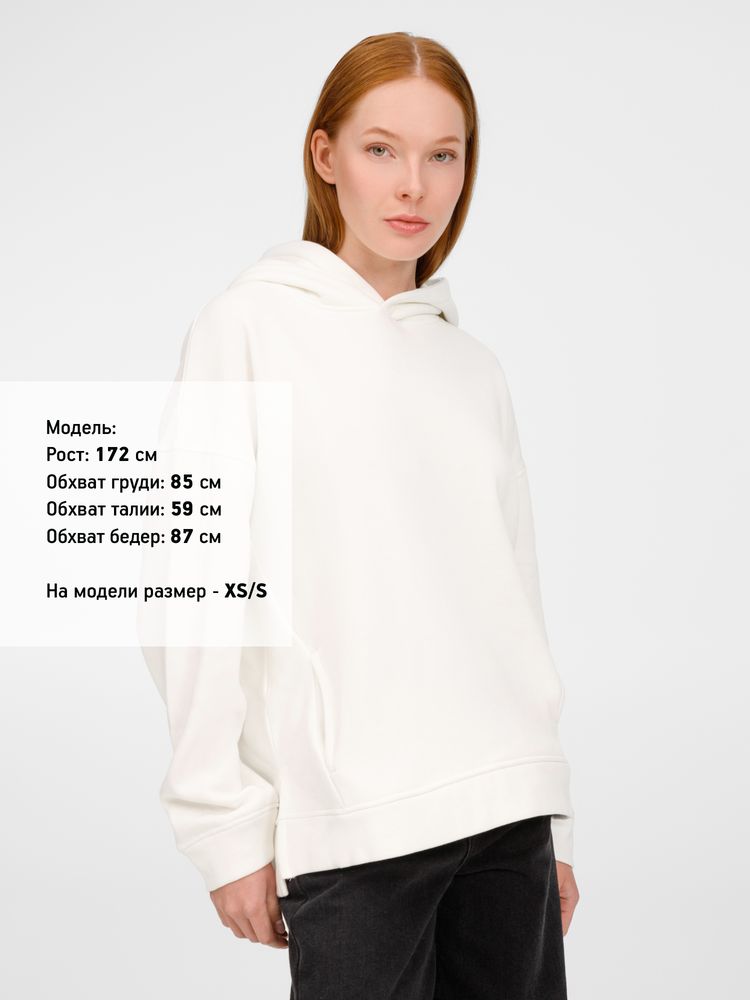 Худи оверсайз унисекс Tolla, молочное / Миниатюра модельного (1000)