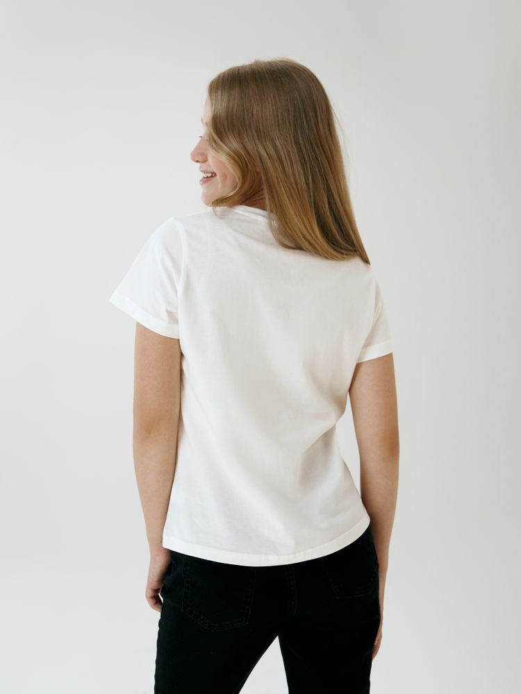 Футболка детская T-Bolka Kids, белая (теплый оттенок) / Миниатюра модельного (1000)