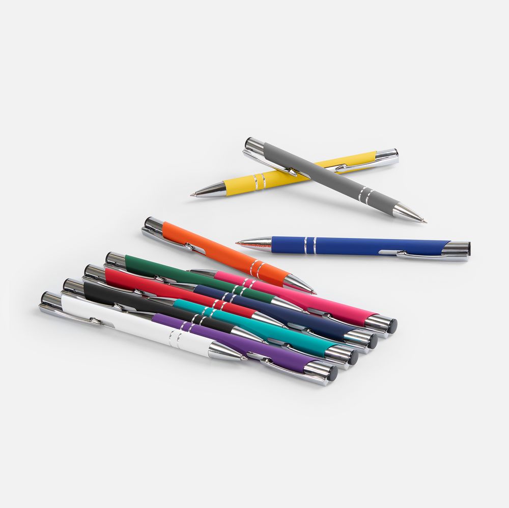 Ручка шариковая Keskus Soft Touch, желтая / Миниатюра WWW (1000)