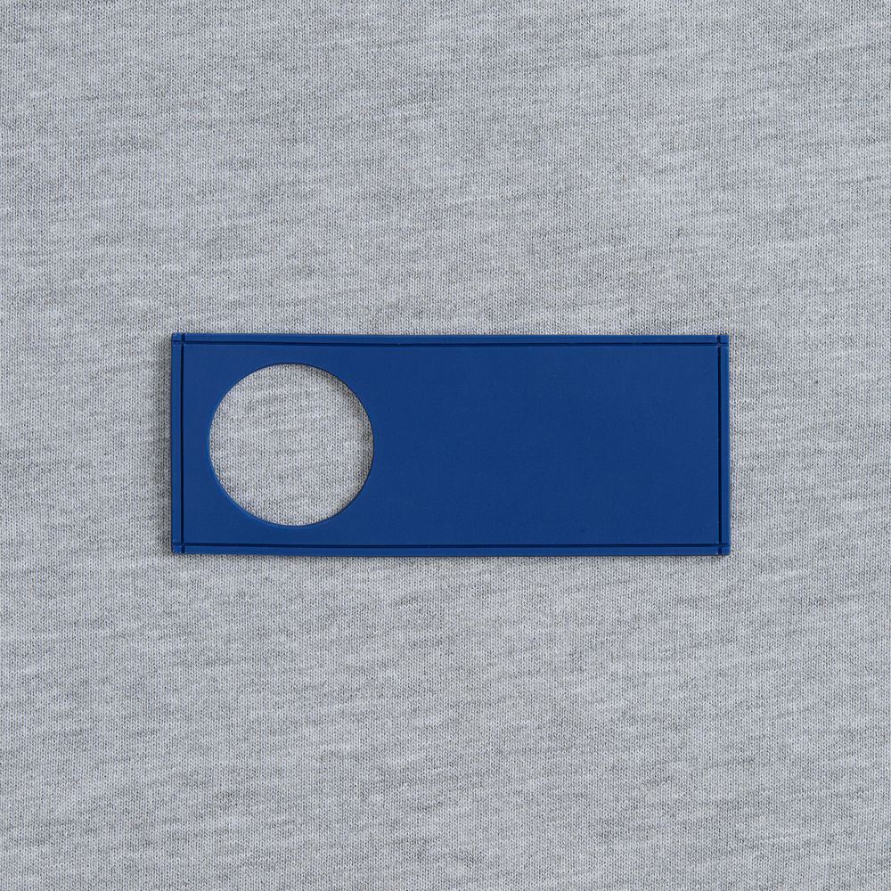 Лейбл из ПВХ с вырезом «Круг», синий / Миниатюра WWW (1000)