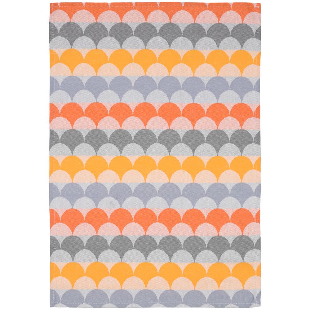 Полотенце кухонное Lamella, серое с оранжевым / Миниатюра WWW (1000)