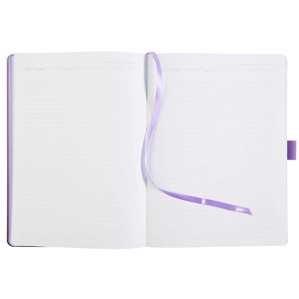 Ежедневник Tone, недатированный, черный с фиолетовым, уценка / Миниатюра WWW (1000)