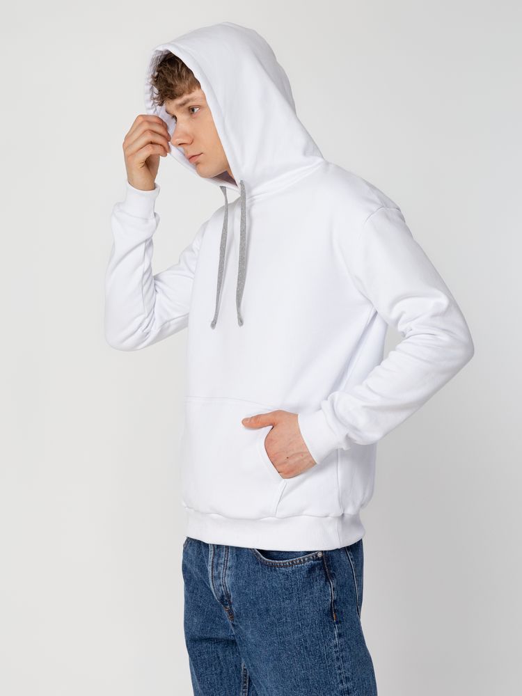 Толстовка с капюшоном Unit Kirenga Heavy, белая / Миниатюра WWW (1000)