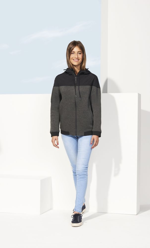 Куртка унисекс Voltage, серый меланж с темно-синим / Миниатюра WWW (1000)