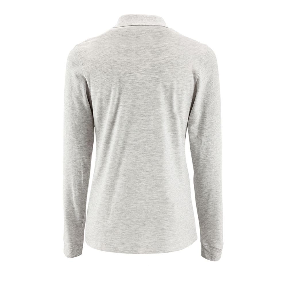 Рубашка поло женская с длинным рукавом Perfect LSL Women, светло-серый меланж / Миниатюра WWW (1000)