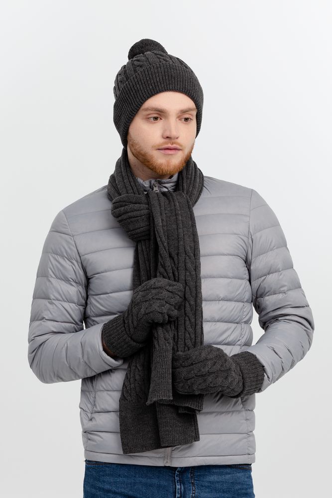 Шарф Heat Trick, черный меланж / Миниатюра WWW (1000)