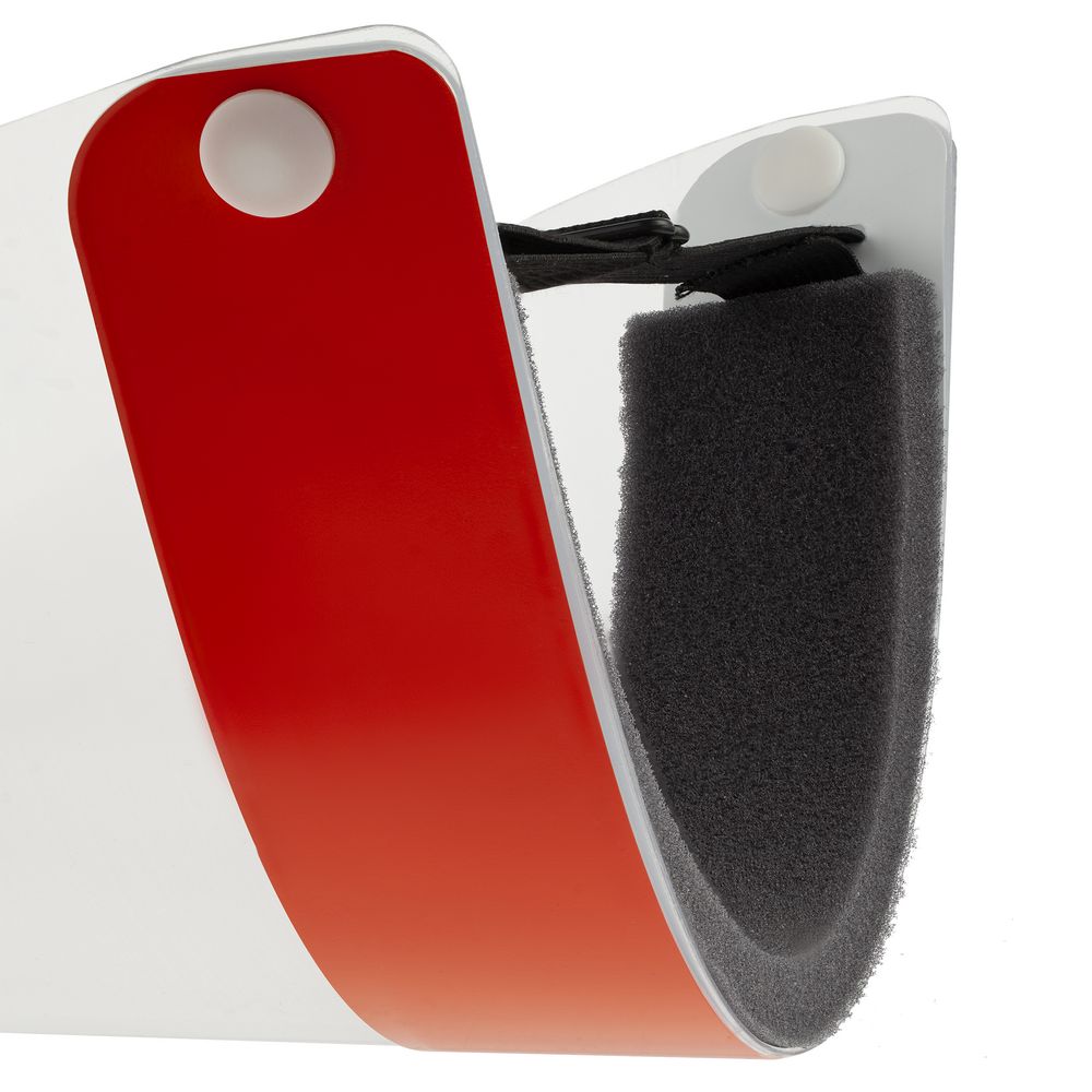 Прозрачный экран для лица Barrier, немедицинский, с красной лентой / Миниатюра WWW (1000)