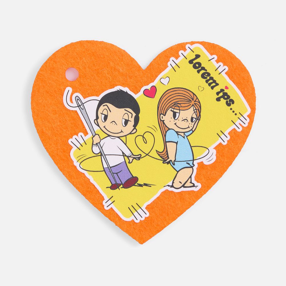 Шеврон из фетра Felt S, оранжевый неон / Миниатюра WWW (1000)