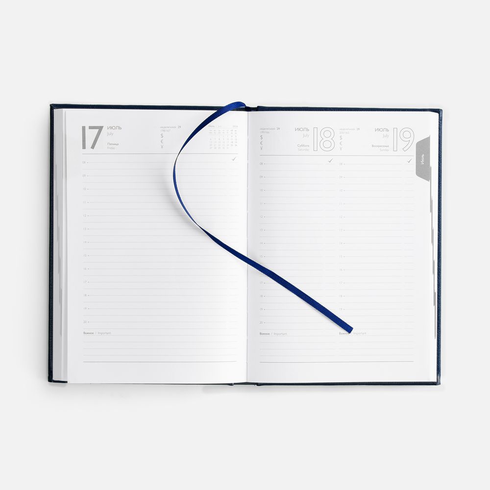 Ежедневник Baza, датированный, синий / Миниатюра WWW (1000)