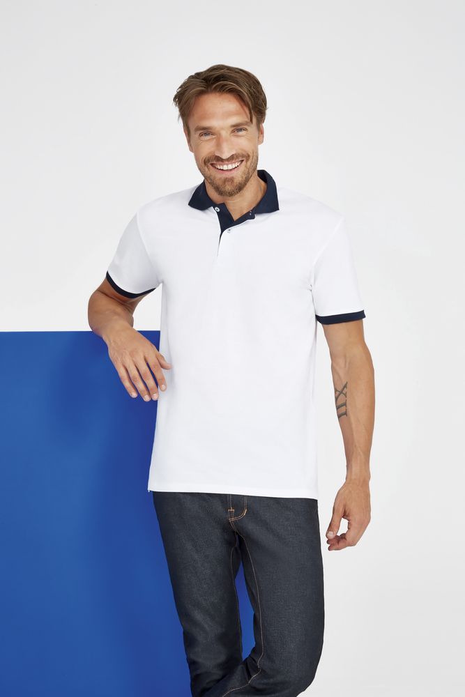 Рубашка поло Prince 190, зеленое яблоко с темно-синим / Миниатюра WWW (1000)