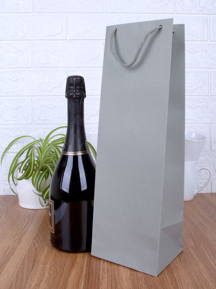 Пакет под бутылку Vindemia, серый / Миниатюра WWW (1000)