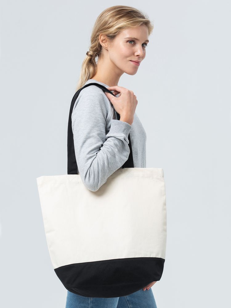 Холщовая сумка Shopaholic, черная / Миниатюра WWW (1000)